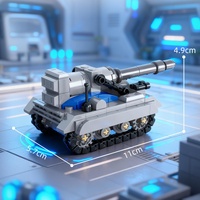 Bloques de Construcción de Tanques de Ciencia Ficción, Micro Partículas, Ensamblaje DIY, STEM Educativo, Modelo de Vehículo Blindado de Plástico ABS, Juguete para Niños