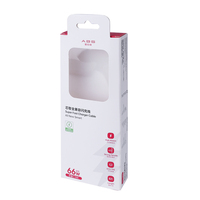 Boîte d'emballage électronique pour câble USB de charge rapide mobile, impression offset personnalisée en gros, avec support, couleur blanche