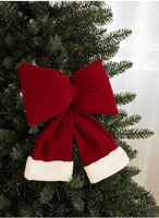 NOUVEAU Ruban de porte de Noël pour fête, Nœuds de Noël rouges, Grands nœuds pour sapin de Noël