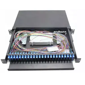 Pull-out ODF FC/SC/LC/ST Fiber Optic Cable Terminal Box Is Fully Equipped With 12/ 24/ 48 Cores With Pigtails