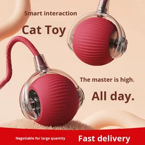 Giocattolo Ecologico e Alla Moda a Forma di Palla Rotolante Elettrica in Peluche per Gatti e Cani con Corda - Antistress e Intrattenimento Autonomo - Product Image 2