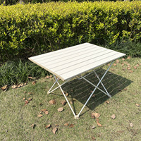 Ensemble de table et de chaises de pique-nique d'extérieur en acier inoxydable moderne et portable - Meubles pliables pour le camping et le salon