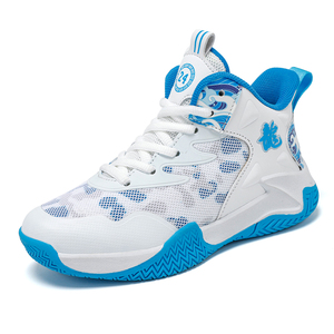 Chaussures de basketball montantes pour enfants, à lacets, pour garçons et filles, en cuir PU et maille, pour l'extérieur, mode sport, résistantes, printemps - Product Image 1