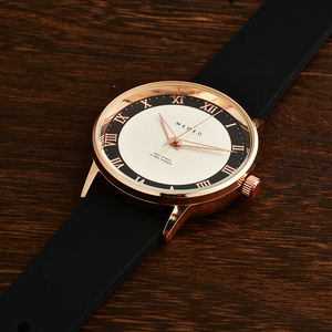 Montre en <span class=keywords><strong>cuir</strong></span> pour homme avec cadran en alliage de quartz et cristaux, étanche, lumineuse, style sport et luxe pour affaires - Product Image 2