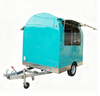 Camion de restauration mobile avec cuisine complète, mini remorque alimentaire portable, chariot à pizzas et desserts, kiosque à café, remorque à glaces