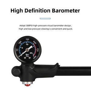 Oem 300 psi mtb משאבת צמיג ידנית עם משאבת הלם אוויר וממד psi עבור אביזרי אופניים - Product Image 4