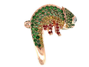 Classic Women's 18K Gold Plated <b>Brass</b> Jewelry Durable Big Zircon Animal <b>Ring</b> for Weddings Engagements Parties - Product Image 3