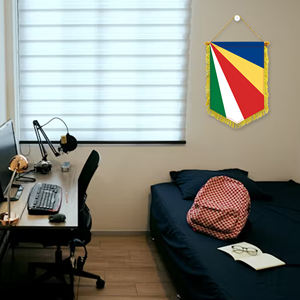 Drapeau des î<span class=keywords><strong>les</strong></span> Seychelles avec décoration de gland adapté à la promotion du tourisme dans <span class=keywords><strong>les</strong></span> pays insulaires de l'océan <span class=keywords><strong>Indien</strong></span> - Product Image 4