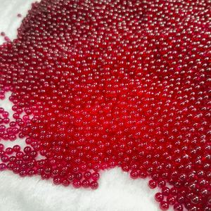 Bolas de Corindón Rubí Sintético de Alta Calidad, Precio por Pieza, Cuentas Redondas de Corindón Rubí Sintético - Product Image 4