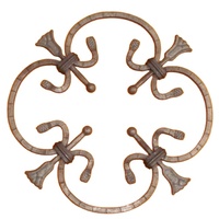 Panneaux de clôture décoratifs à bas prix de 6 pieds, forgés à la main, écologiques, couleur personnalisée, accessoires de portail, rosettes ornementales