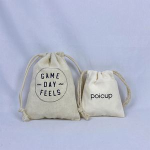 Durable <b>Drawstring</b> Bag High Quality Cotton <b>Pouch</b> Bag Simple Style Canvas <b>Drawstring</b> Bag - Product Image 2