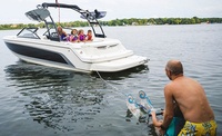 Planche de ski nautique gonflable 46 pouces pour enfant, plateforme stable pour wakeboard, ski nautique et bodyboard
