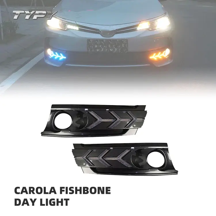 Fishbone Drl clignotants feux de jour lumière du jour pour Toyota Carola 2016 2017 2018 2019