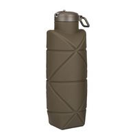 Bouteille d'eau de sport portable de grande capacité pour l'extérieur, en silicone de qualité alimentaire, tasse pliable pour le cyclisme et la randonnée, tasse de poche