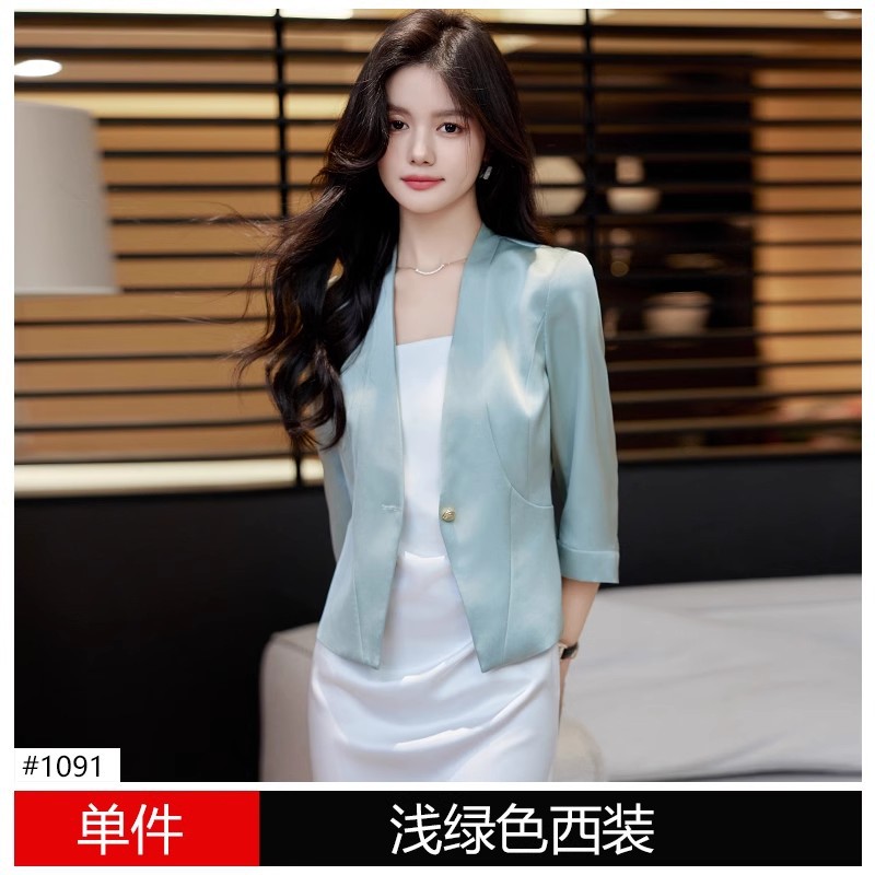 light green suit