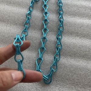 1.5mm Wire Diameter Different Kinds of <b>Blue</b> Color Aluminum Chain Link <b>Curtain</b> for Decoration Use - Product Image 3
