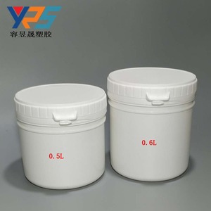 Yps <b>Plastic</b> <b>Drum</b> 0.6L High Impact Resistance Chemical Container Cylinder Shape Milky White - Product Image 1