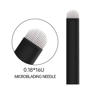 Lames micro-nano stériles jetables 0,18 mm 14F 16F U pour tatouage des sourcils et microblading - Product Image 2