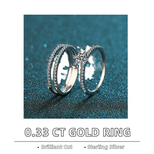 New Arrival 0.33 Ct Moissanite D VVS 925 Sterling <b>Silver</b> Jewelry Wedding Bands for Women and <b>Men</b> Tail <b>Rings</b> - Product Image 3