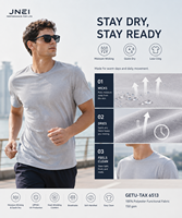 JENI T-shirt voor heren Outdoor-shirt 150 gsm Warmteafschermend Ademend Sneldrogend shirt voor reizen bij warm weer