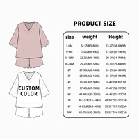 Kledingset voor kinderen, op maat gemaakte shirts, pyjama's met scalloped rand, zomerkleding, zweet absorberende meisjeskledingset