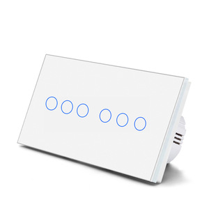 สวิตช์สัมผัสแบบสายเดี่ยว 146 ชนิด 8 ทาง แผงกระจกนิรภัย ไฟ LED แบ็คไลท์ สำหรับติดตั้งบนผนัง - Product Image 2