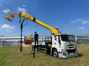 Pour Isuzu nouveau <span class=keywords><strong>camion</strong></span> lourd Diesel 8-20 <span class=keywords><strong>tonnes</strong></span> grue mobile à 360 degrés plate-forme de travail surélevée fonctions de forage complètes croisière ACC - Product Image 6