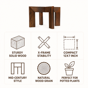 Supporto per Piante in Legno Smaltato Stile Fattoria <span class=keywords><strong>con</strong></span> <span class=keywords><strong>Gambe</strong></span> a X per Uso Interno/Esterno in Giardino - Product Image 4