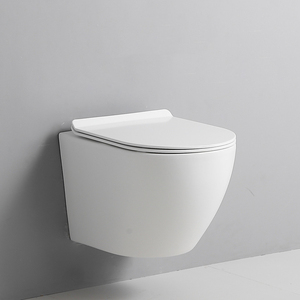 GSIO Factory Supplies Sanitaire Blanc Salle de Bain Wc Céramique Ronde Cuvette Murale Accrochée avec Réservoir - Product Image 2