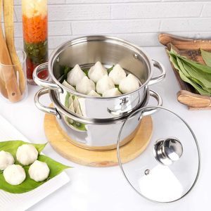 Stainless Steel Cooking <strong>Pot</strong> with <strong>Steamer</strong> <strong>Insert</strong> Kitchen Cookware Premium Heavy Duty <strong>Steamer</strong> <strong>Pot</strong> Set - Product Image 6