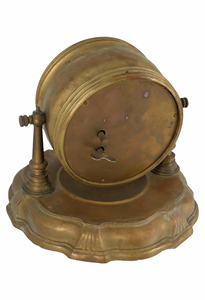 Reloj de Novedad Animado con Imagen de Mono Barbero, de Porcelana Esmaltada, con Repetidor de 36 Horas y Caja de Latón Antiguo - Product Image 3