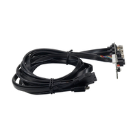 Adaptateur de câble durable à montage sur panneau frontal, câble d'extension double USB 3.0 + ports Type-C, audio HD I/O, longueur personnalisable, CE/RoHS