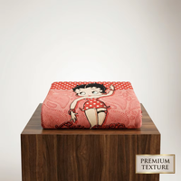 Betty Boop Cartoon Bedruckte Europäische Kaninchenfell-Plüschdecke mit Fransen, Pop-Art-Charakter für Sofa, Bett, Kinderzimmer und Heimdekoration