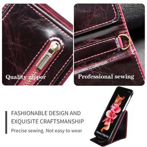 Pour <span class=keywords><strong>Samsung</strong></span> Portefeuille en cuir avec support Fonction Fente pour carte Fermeture éclair Téléphone étui pour <span class=keywords><strong>Samsung</strong></span> Galaxy Z <span class=keywords><strong>Flip3</strong></span> 4 - Product Image 3