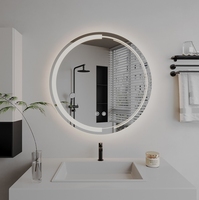 Miroir LED intelligent circulaire moderne personnalisable pour salle de bain, idéal pour appartement - Vente en gros usine
