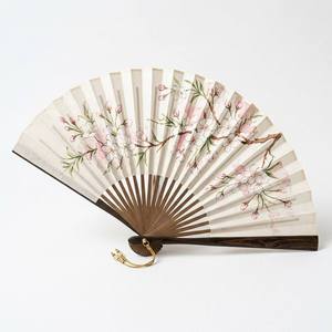 Éventail pliant classique en bambou personnalisé avec logo imprimé, grand format, par sublimation, pour promotion, motif ange et fleur, idéal pour festivals et raves - Product Image 1
