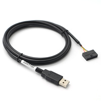 Câble Série USB-A Mâle vers Dupont RS232 FTDI232 PL2303 CH340 CP2102 Neuf pour Sortie AC d'Ordinateur Portable