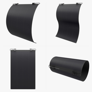 HPBC 2.0 Panneau solaire flexible noir 200 W haute efficacité 12V 24V ETFE Panneau solaire flexible 200 watts pour bateau caravanes camion - Product Image 2