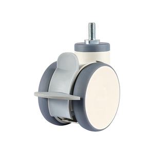 Pengxing गर्म बिक्री 3 इंच 4 इंच 5 इंच चिकित्सा ढलाईकार पीए + Tpr सभी प्लास्टिक कुंडा प्लेट आईसीयू डबल ब्रेक के साथ ढलाईकार पहिया - Product Image 1