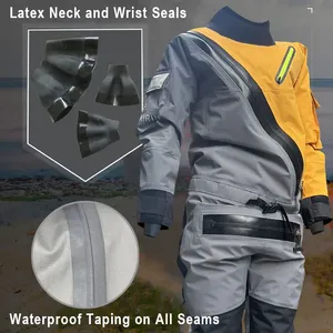 Traje Seco Completo para Hombre, para Rescate en Aguas Rápidas, SUP, Remo, Canotaje, Rafting, <span class=keywords><strong>Kayak</strong></span>, Pesca en Agua Fría, Traje de Supervivencia - Product Image 4