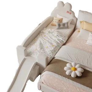 เตียงเด็กแบบเย็บปะติดสำหรับเด็กผู้หญิงทันสมัยเตียงนอนเด็กเมฆกระต่าย - Product Image 3