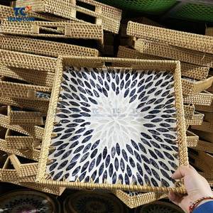 Lot de 3 supports en nacre de haute qualité de luxe Ramadan Eid nacre incrustée gâteau chocolat support - Product Image 5