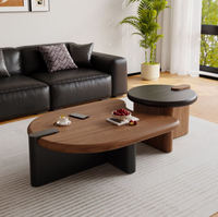 Ensemble de tables basses de salon en bois de noyer, design minimaliste, de haute qualité, durable, créatif, moderne, mobilier de luxe en promotion