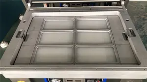 Máquina de sellado de bandejas para embalaje de carne y piel, máquina de envasado al vacío para carne, pollo y piel