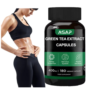 Cápsulas de Extracto de Té Verde, Suplemento de EGCG, Antioxidante, Grado Alimenticio para Adultos, 60 Cápsulas/Botella, a Granel - Product Image 1