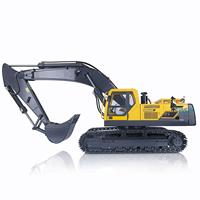 JDM 106 V2 1/14 Model Truk Excavator Hidrolik Logam Rakitan Dengan Remote Kontrol Radio I6S Mainan Hobi Konstruksi