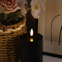 Bougie LED à flamme vacillante 3D réaliste en cire de paraffine, à piles, avec télécommande, pour décoration d'intérieur, par Matti