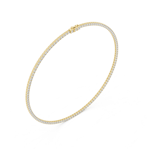 Collier tennis contemporain en diamants de laboratoire en or avec certificat, bijoux de créateur haut de gamme, accessoire de mode - Product Image 1