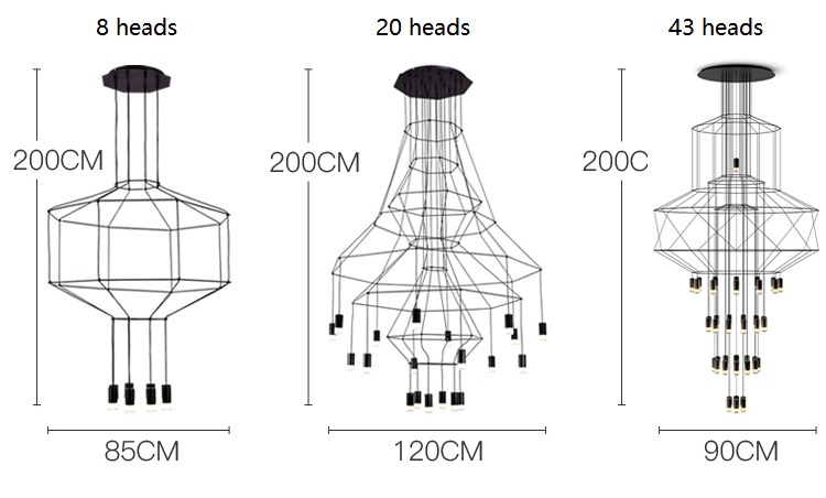 Nero + chiaro acrilico 20 luci