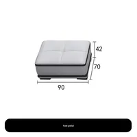 Ensemble de canapés en cuir intelligent multifonctionnel modulaire d'angle avec chaise longue, massage, éponge, grande taille, moderne, minimaliste RUYI A0096 en acier inoxydable